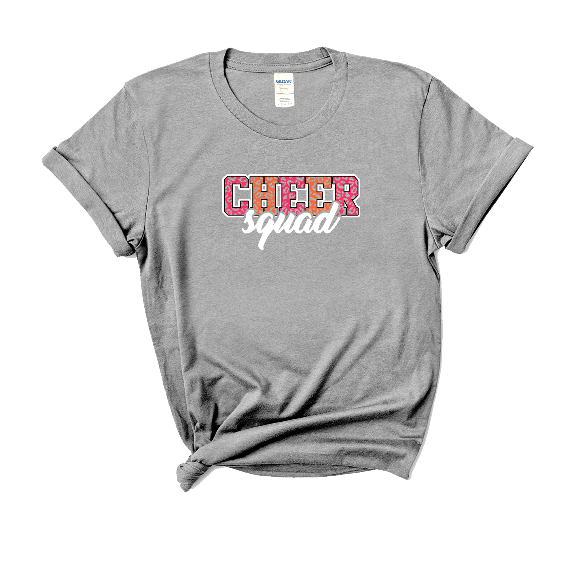 Adult "Cheer Squad Cheetah" Heavy Cotton T-Shirt
