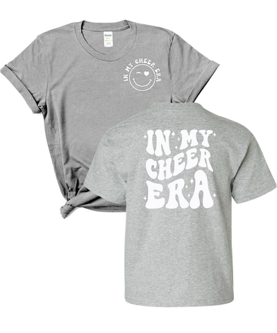 Adult "In My Cheer Era" Smiley Heavy Cotton T-Shirt