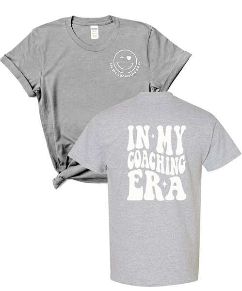 Adult "In My Coaching Era" Smiley Heavy Cotton T-Shirt