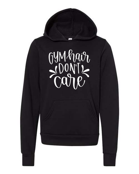 Youth "Gym Hair Don't Care" Fleece Pullover
