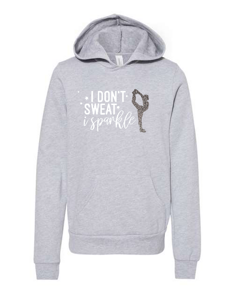 Youth "I Don't Sweat I Sparkle" Fleece Pullover