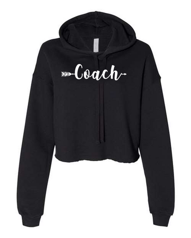 Women's "Coach Arrow" Cropped Fleece Hoodie