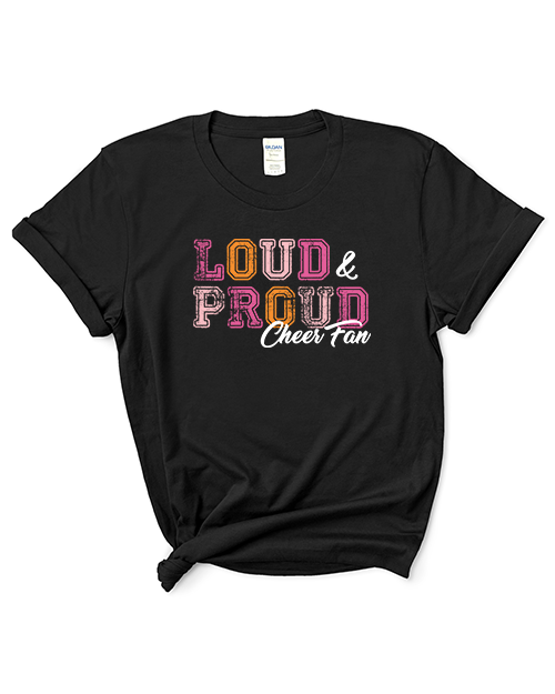 Adult "Loud & Proud Cheer Fan" Heavy Cotton T-Shirt