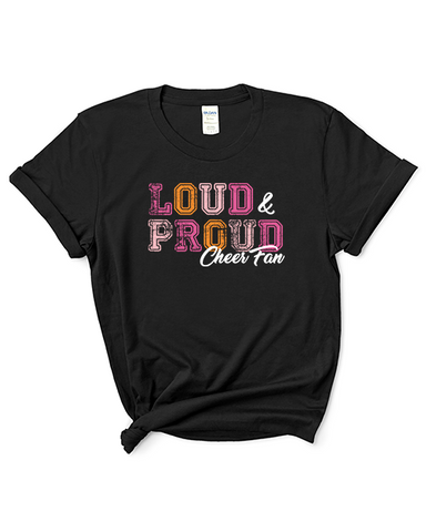 Adult "Loud & Proud Cheer Fan" Heavy Cotton T-Shirt