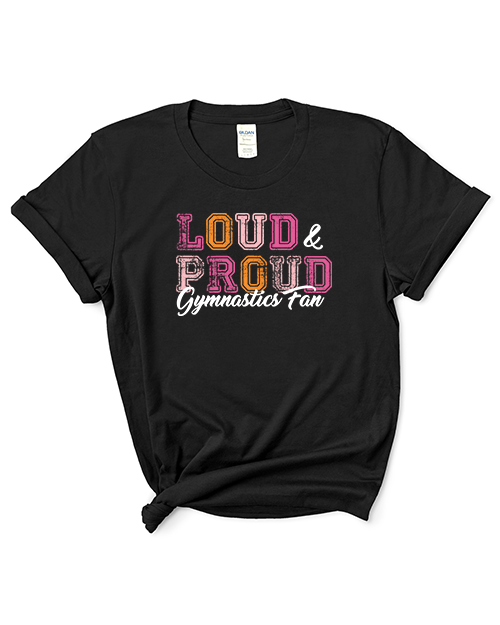 Adult "Loud & Proud Gymnastics Fan" Heavy Cotton T-Shirt