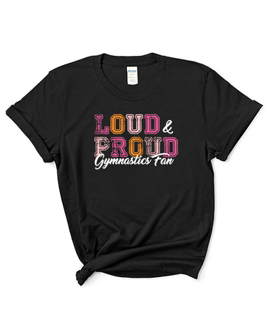 Adult "Loud & Proud Gymnastics Fan" Heavy Cotton T-Shirt
