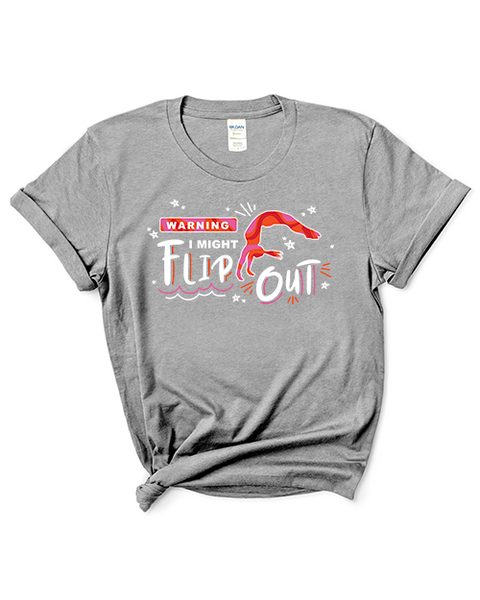 Adult "I Might Flip Out" Heavy Cotton T-Shirt