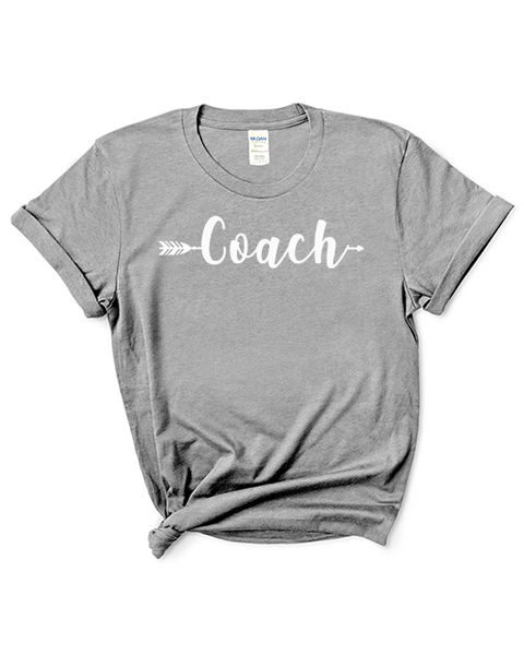 Adult "Coach Arrow" Heavy Cotton T-Shirt