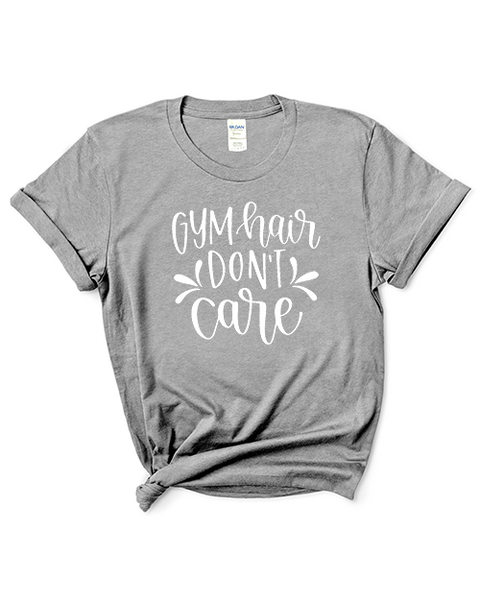 Adult "Gym Hair Don't Care" Heavy Cotton T-Shirt