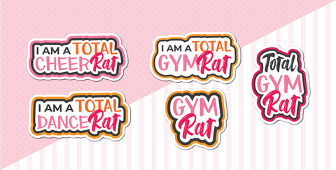 TOTAL Gym Rat Themed Stickers