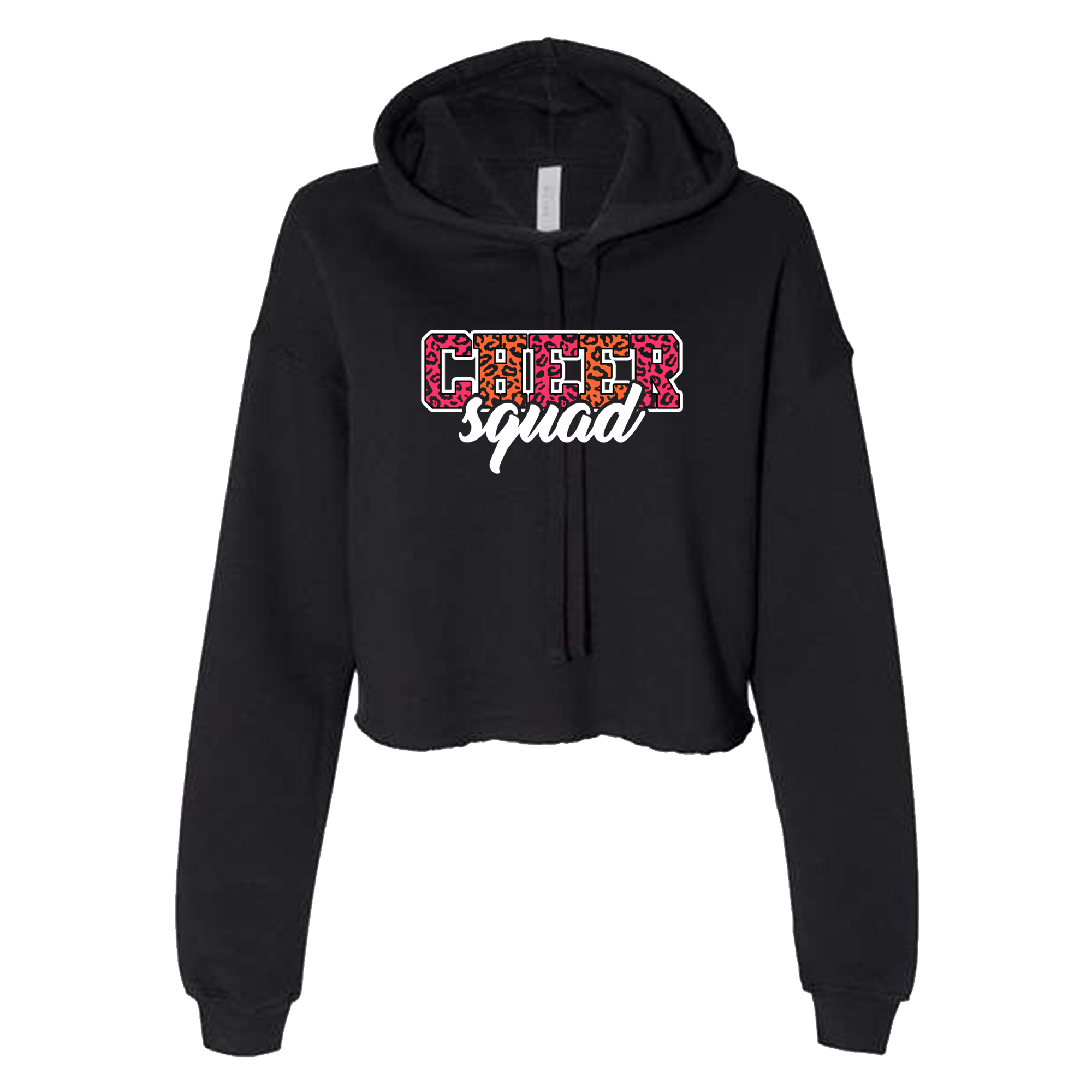 Woman's "Cheer Squad Cheetah" Cropped Fleece Hoodie