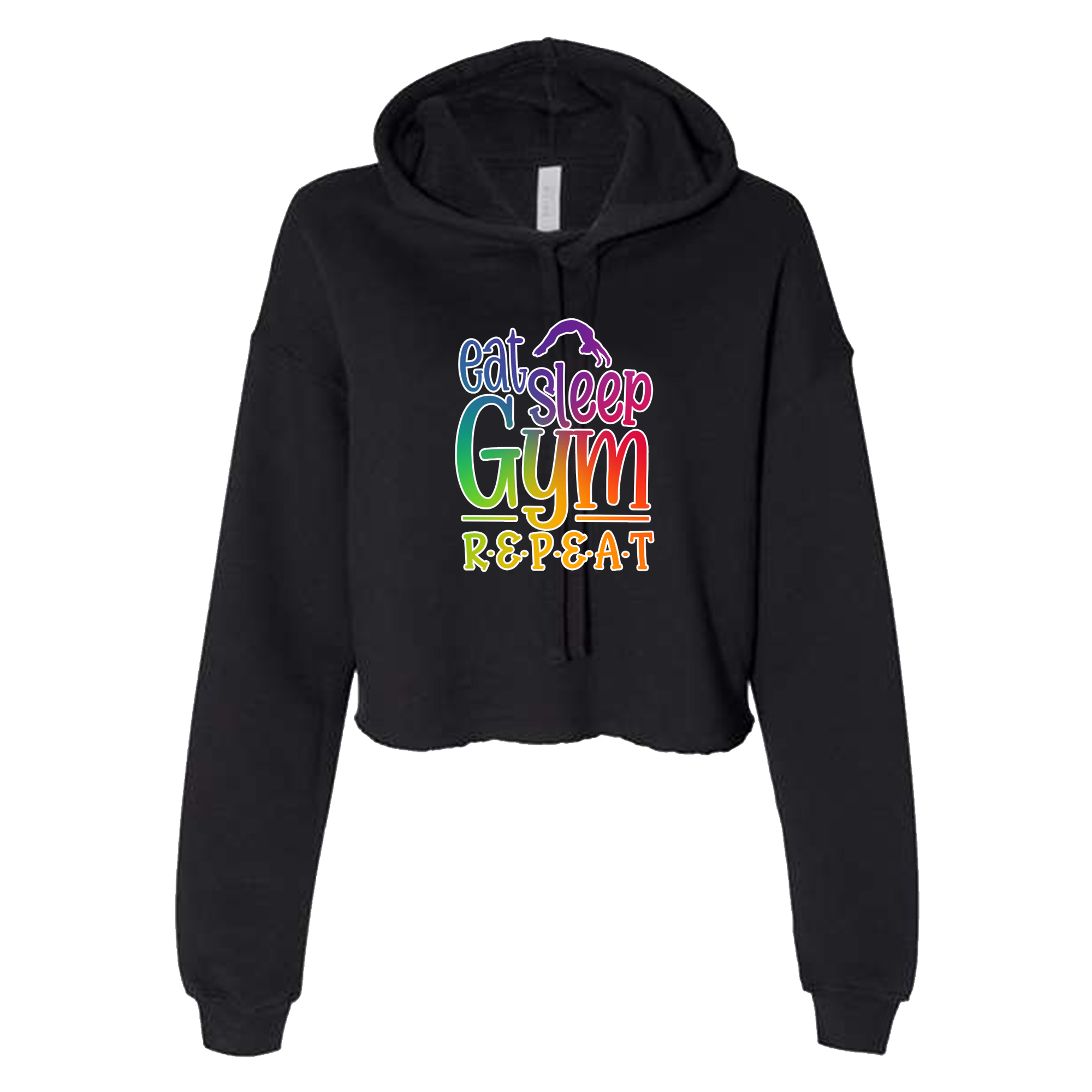 Women's "Eat Sleep Gym Repeat" Cropped Fleece Hoodie