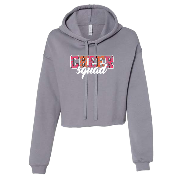 Woman's "Cheer Squad Cheetah" Cropped Fleece Hoodie