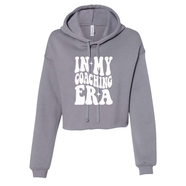 Women's "In My Coaching Era" Cropped Fleece Hoodie