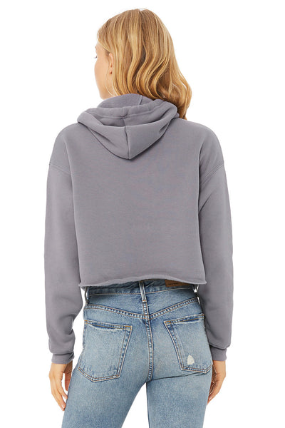 Women's "Less Talk More Chalk" Cropped Fleece Hoodie