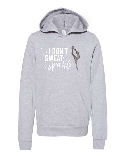 Youth "I Don't Sweat I Sparkle" Fleece Pullover