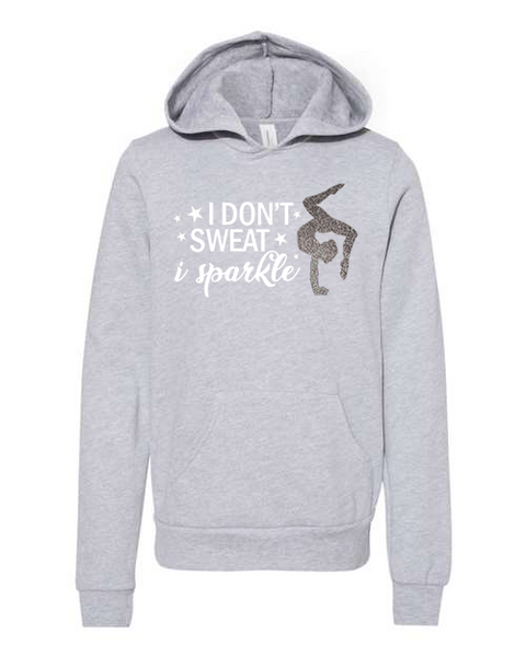 Youth "I Don't Sweat I Sparkle" Fleece Pullover