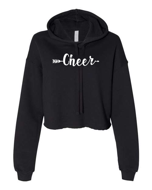 Women's "Cheer Arrow" Cropped Fleece Hoodie