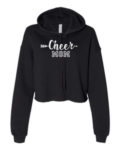 Women's "Cheer Mom" Cropped Fleece Hoodie