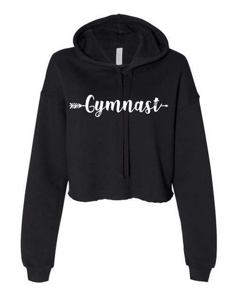 Women's "Gymnast Arrow" Cropped Fleece Hoodie