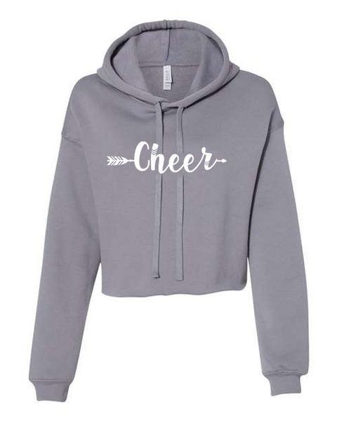 Women's "Cheer Arrow" Cropped Fleece Hoodie