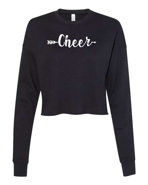 Women's "Cheer Arrow" Cropped Crew Fleece