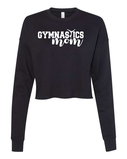 Women's "Gymnastics Mom" Cropped Crew Fleece