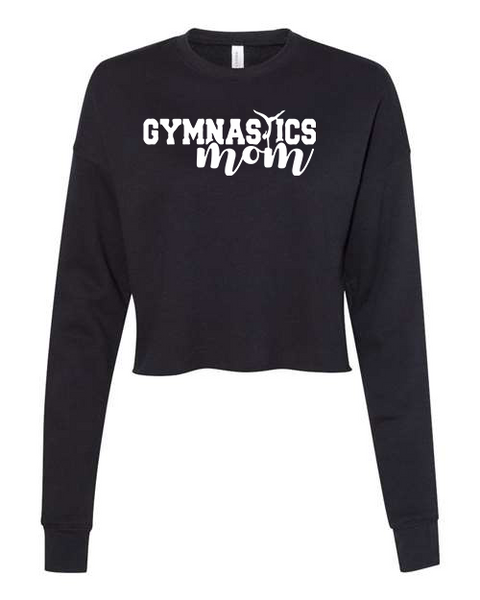 Women's "Gymnastics Mom" Cropped Crew Fleece