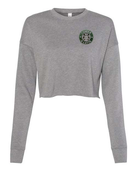 Women's "Cheer A Latte" Cropped Crew Fleece