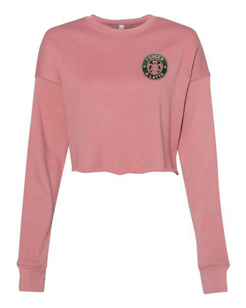 Women's "Cheer A Latte" Cropped Crew Fleece