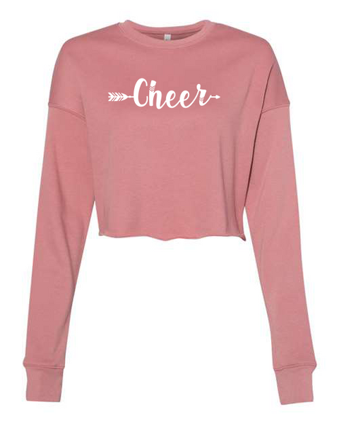 Women's "Cheer Arrow" Cropped Crew Fleece