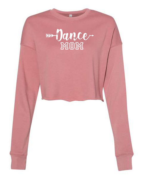 Women's "Dance Mom" Cropped Crew Fleece