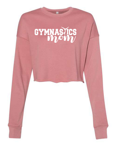 Women's "Gymnastics Mom" Cropped Crew Fleece