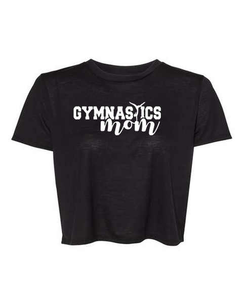 Women's "Gymnastics Mom" Flowy Cropped Tee