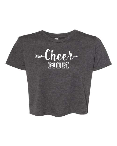 Women's "Cheer Mom" Flowy Cropped Tee