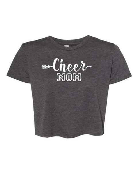 Women's "Cheer Mom" Flowy Cropped Tee