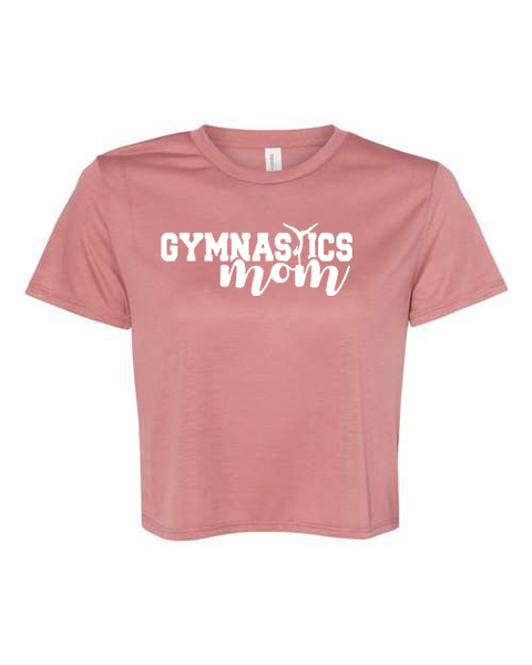 Women's "Gymnastics Mom" Flowy Cropped Tee