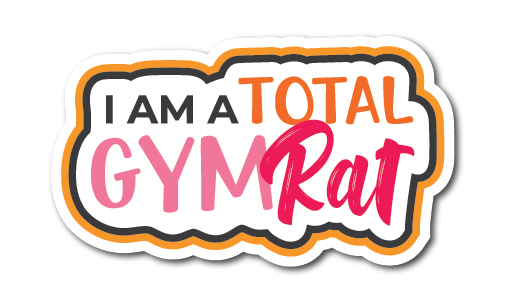 TOTAL Gym Rat Themed Stickers